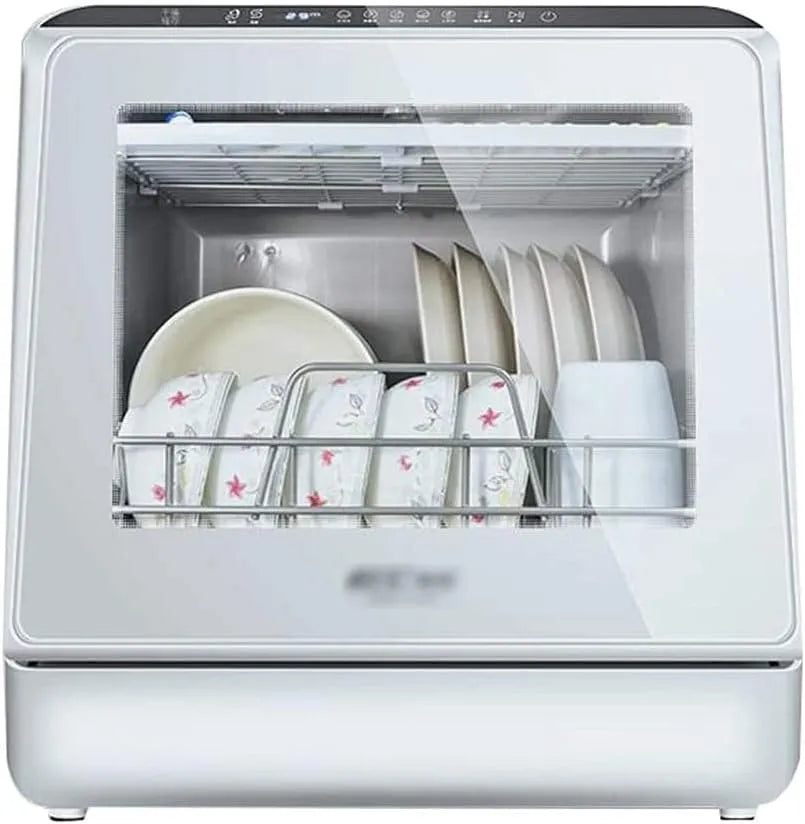 Smart Geschirrspüler, Opvaskemaskiner, 60 cm, Opvaskemaskine Bordopvaskemaskine Bordplade Desinfektionsskab uden installation, Hvid, 5L, 46, 8 cm