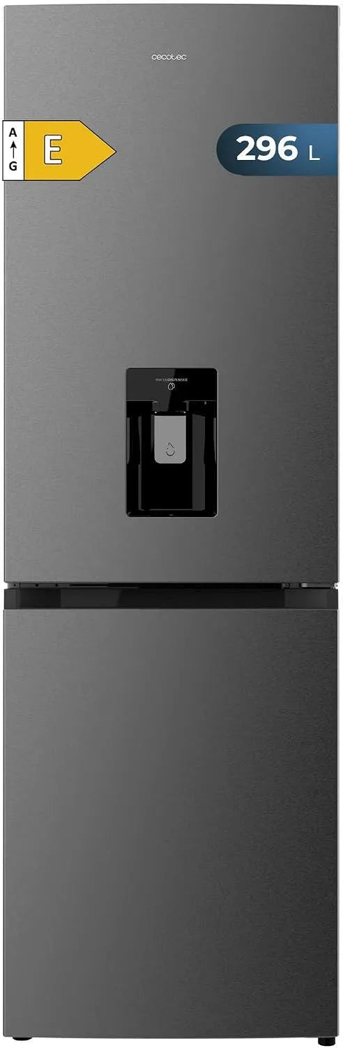 Cecotec, Køle-/fryseskabe, køleskabe -fryser Bolero CoolMarket Combi 296 DF WD Dark. 296 liter volumen, Hvid, 296 l, 185 x 60 cm