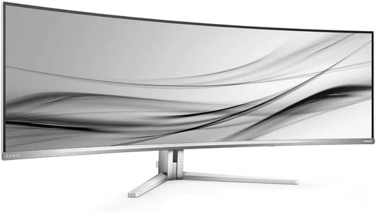 PHILIPS 49M2C8900L 0.03ms, Skærme Evnia - 49 tommer DQHD OLIED buet spilleskærm, 144 Hertz, GtG, HDR400, Hvid, 8900L, 5120x1440, OLED