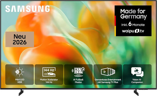 Samsung M80H, TV'er, Mini LED 4K 85 tommer (214 cm), UHD TV, Mini LED HDR for imponerende detaljer, Sort, Mini LED, 4K, 214 cm, 144Hz
