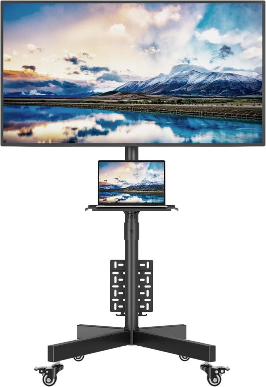 BONTEC, Stativfødder, TV stand Rolling bar til 23- 60 tommer LED LCD OLED, Max. VESA 400x400mm, op til, Sort, OLED, 400x400mm, 40 kg, 1528 mm