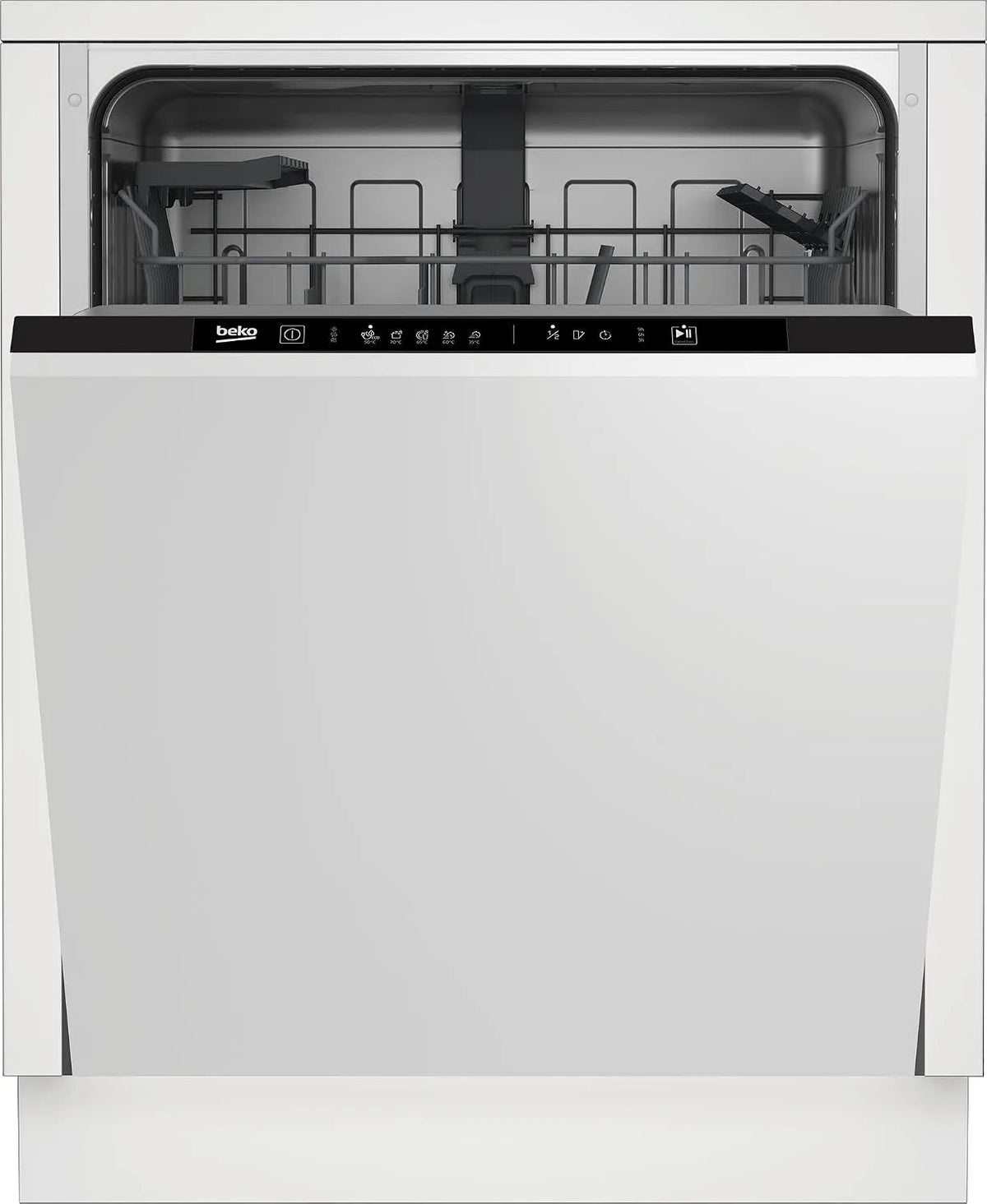 Beko BDIN16O44W, Opvaskemaskiner, 60 cm, opvaskemaskine fuldt integreret, bygget i opvaskemaskine 60 cm, 14 skræddersyede, Sølv, 44W