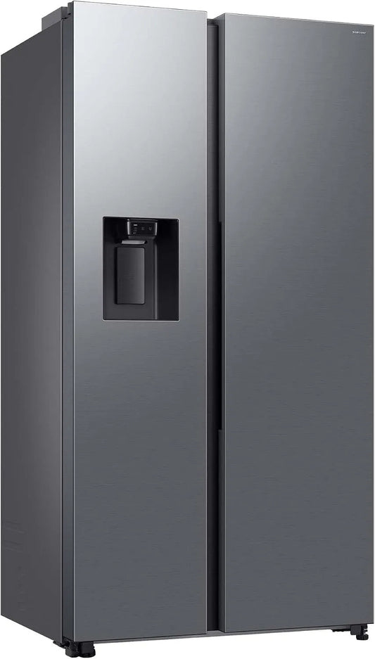 Samsung RS70F66KBTEF, Køle-/fryseskabe, side køleskab / fryser, AI køleskab med fryser, 178 cm, 634 l, is / vand, Sølv