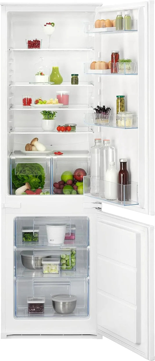 AEG OSC5S183ES, Køle-/fryseskabe, build- in køleskabe-fryser kombination 178cm, serie 5000 ColdSense: hurtig, Hvid, 178cm, 198L, 73L