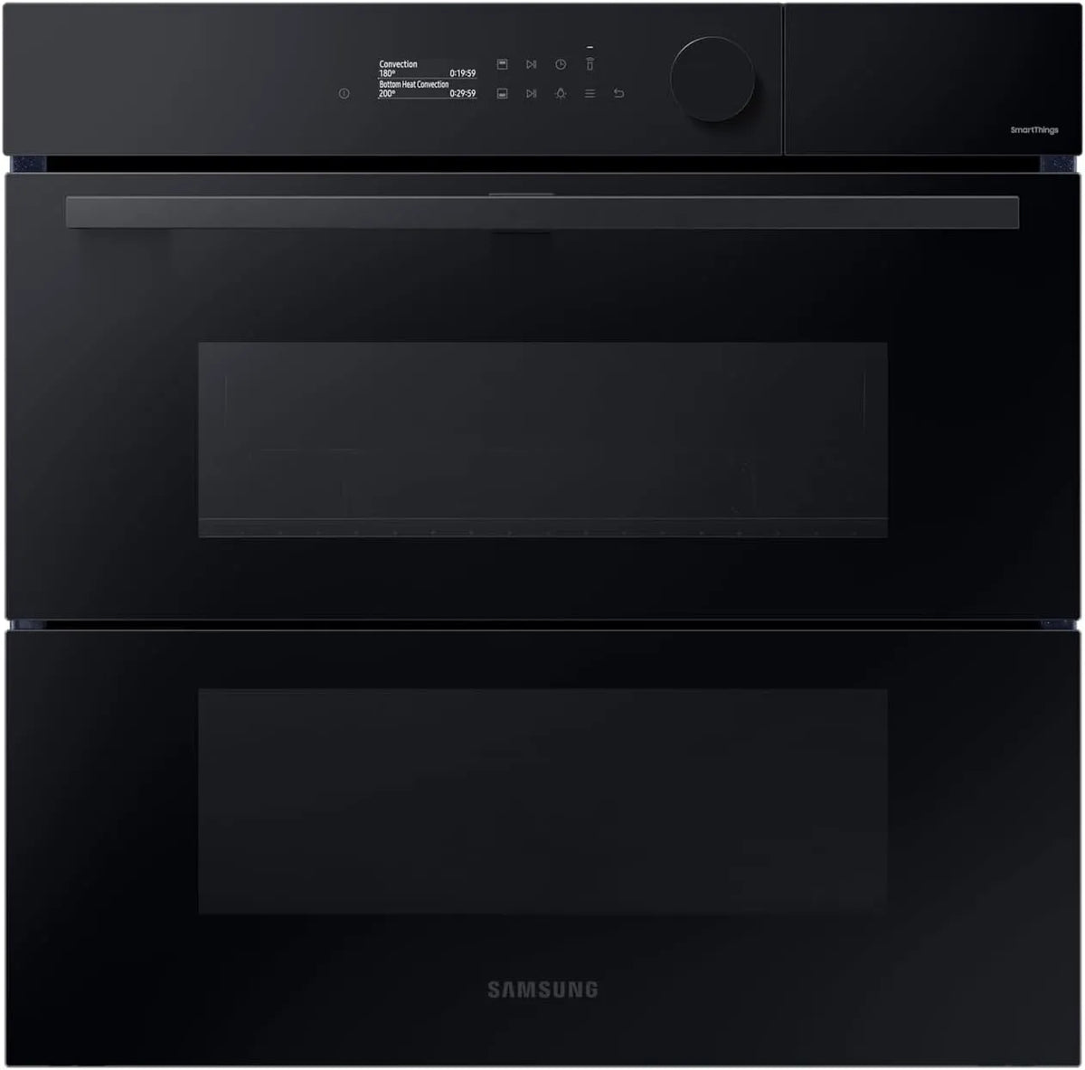 Samsung, Ovne, DualCook Flex Build- in Oven, 76 l, Pyrolyse, sort glas, Series 5, Sort / sølv