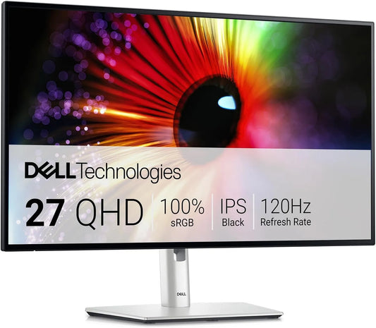 Dell U2724D, Skærme, UltraSharp 27 Monitor, QHD (2560x1440), 120Hz, IPS sort, Sort, 2560x1440, 60 Hz, 560 x 1