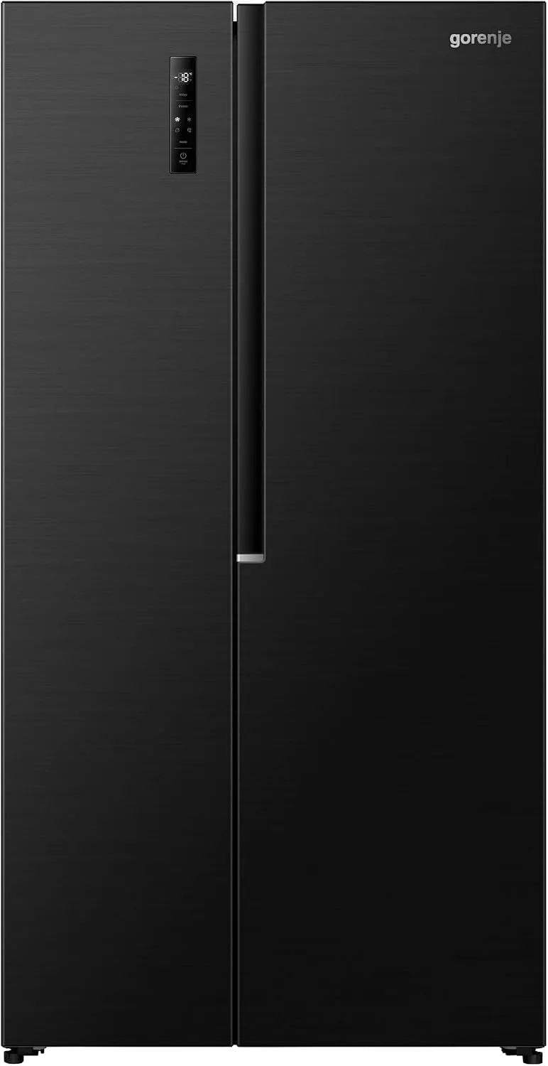Gorenje NRS917C41BX, Køle-/fryseskabe, Side- by- Side, 544L, PureFlat serie, XXL fryserskoleblade, CrispZone, MultiFlow, Sort, 1 × 178