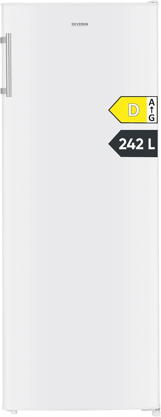 SEVERIN, Køle-/fryseskabe, køleskab, 242L, energieffektivitetsklasse D, vegetabilsk rum, højde 143 cm, Hvid, 143 cm, 83 kW, 0 x 54