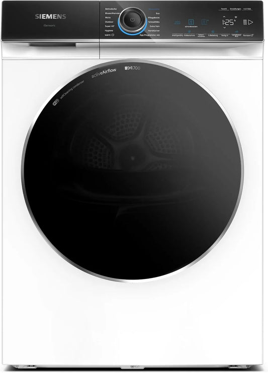 Siemens iQ700 WR47B2C40, Varmepumpetørretumblere, Smarter varmepumpetørrer 9 kg selvrensende, Sort, 9 kg, 2 × 59, 8 × 62, 7 cm