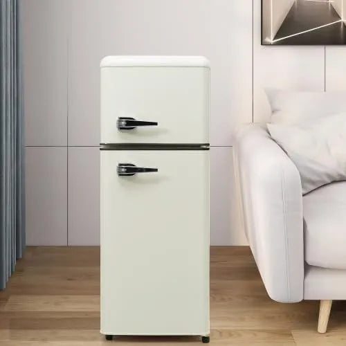 Merax, Minikøleskabe, Retro Køleskab med Fryser - Lille Mini Køleskab, 92L Total Volume, 28L Fryser, 7, Hvid, 92L, 28L, 116 kW, 45 dB