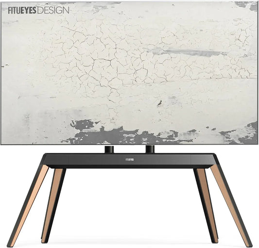 FITUEYES, TV-borde og lowboards, FITUEJA TV stand i easel design, for 65-88 inches, op til 55 KG, Sort, 88 inch, 55 KG, 200x100, 600x400 mm
