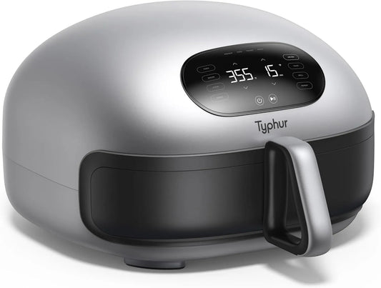 Typhur, Airfryere, kupon 2 varmluftsfritter 5.3 L, 360 ° dobbeltopvarmning, 30% hurtigere, Sort, 2 v, 5.3 L, 55 dB