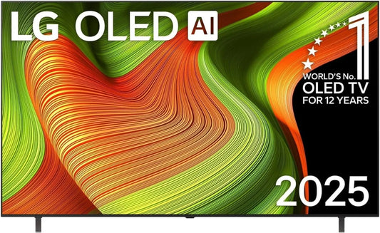 LG OLED77B59LA Gen2, TV'er, TV 77 inches (195 cm) 4K OLED AI TV (α8 4K AI processor, webOS 25, 120Hz), Sort, 59L, 77 inch, 195 cm, 4K