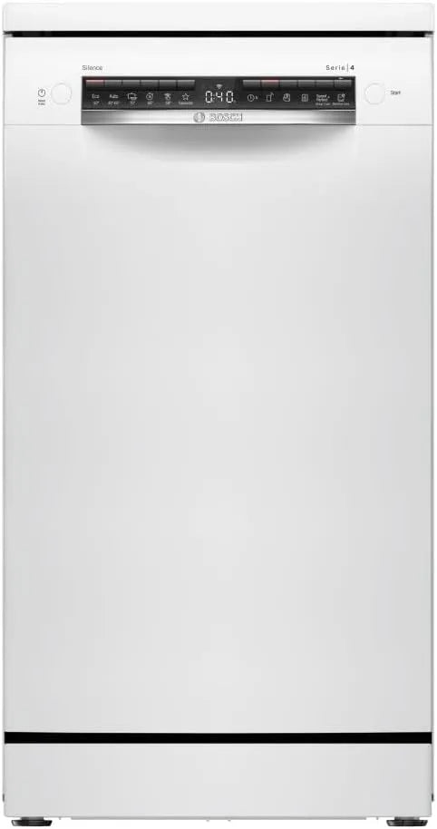 Bosch SPS4EMW61E, Opvaskemaskiner, 60 cm, Serie 4, opvaskemaskine 45 cm, fritstående, hvid, 45 cm, 5 x 45 x 60 cm, 45 dB, 6 v