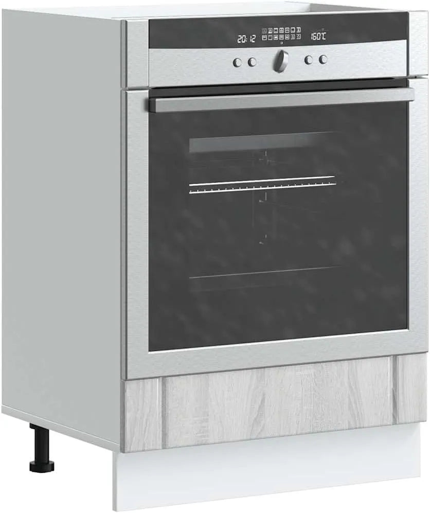 Runheo, Mellem- og højskabe, Stueombygning Lucca Grau Sonoma Woodbaseret materiale med justerbare fødder, 60 x, Grå, 60 x 46 x 81, 5 cm, 50 kg