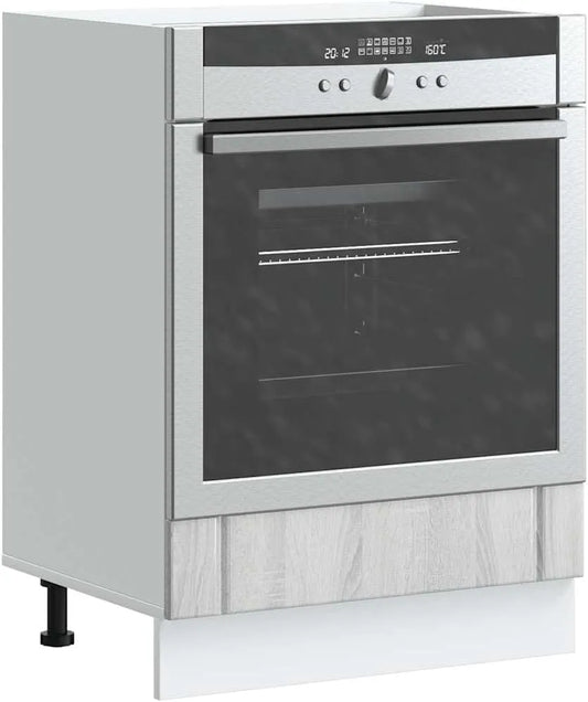 Runheo, Mellem- og højskabe, Stueombygning Lucca Grau Sonoma Woodbaseret materiale med justerbare fødder, 60 x, Grå, 60 x 46 x 81, 5 cm, 50 kg