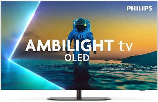 PHILIPS 48OLED820, TV'er, Ambilick 4K OLED Smart TV skærm 48 tommer med P5 AI Picture, Titan TV, Dolby, Sort, 4K, OLED, QLED, Mini LED