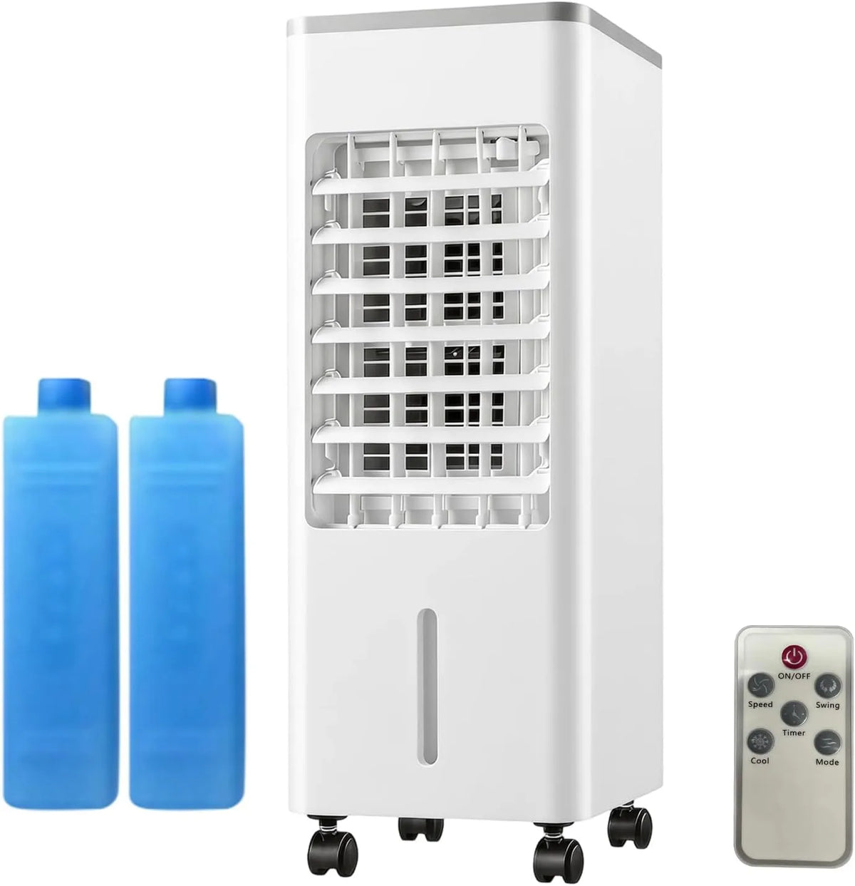 Generic, Mobile klimaanlæg, Mobile klimaanlæg uden udstødningsslange, ventilator med vandkøling, luftkøler, Hvid, 65 dB