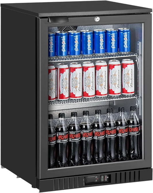 METRO Professional GBC3001, Køleskabe til flasker, METRO Professionel Drikkevare Køleskab, metal / glas, 60 x 53 x 86, 5 cm, 127 L, Sort