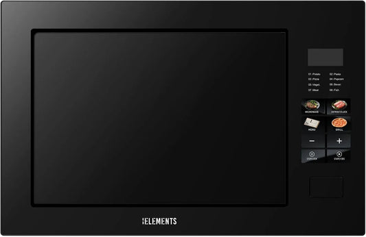 KB ELEMENTS, Mikrobølgeovne med grill, Bygge- i mikroovn 60 cm, Sort / sølv, 60 cm, 25 l, 1200 w, 1320 w