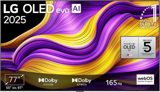 LG OLED77G57LW, TV'er, 77 '(195 cm) 4K OLED Evo AI TV G5 [modelår 2025], Sort, 77G, 57L, 77 ', 195 cm