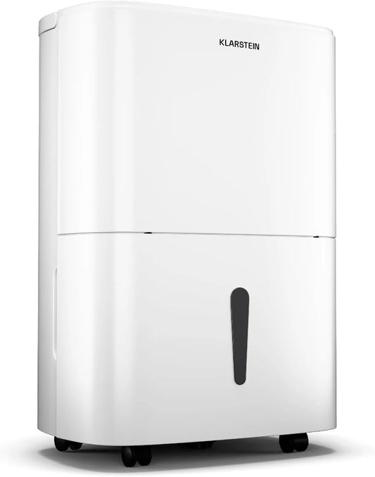 Klarstein 20L/Tag, Luftaffugtere, DryFy 20L affugter - 400W, 20L / dag, 5L tank, 46dB rolige, bil swing, timer, Hvid, 20L, 400W, 5L, 46dB