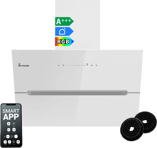 KKT KOLBE ECCO6005WM, Væghængte emhætter, KKT PISTON Filler hætte, 60 cm head- free, Sort / sølv, 6005W, 60 cm, 9 v