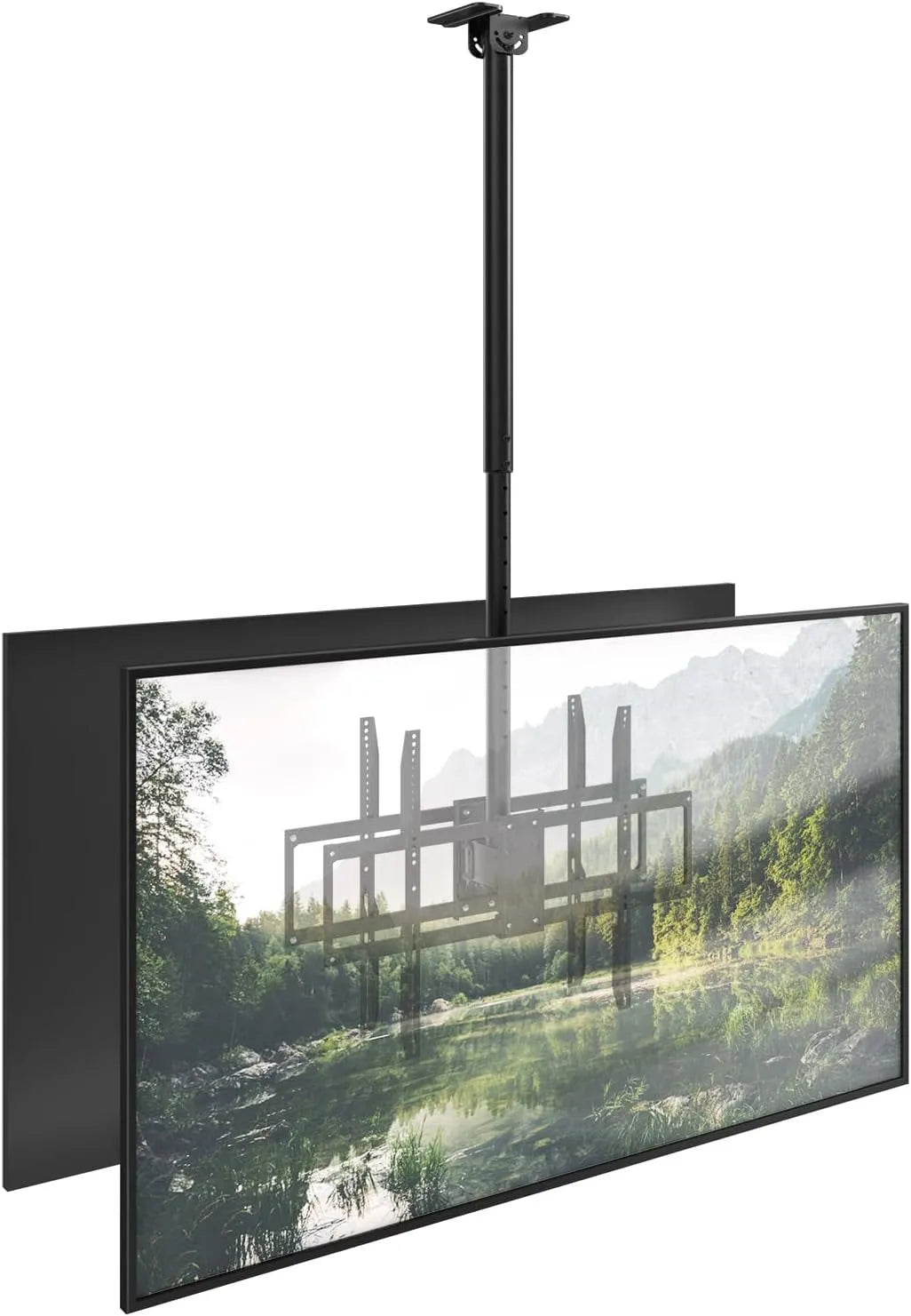 STANDOPIA, Væg- og loftbeslag, Double-TV-ophæng bagtil 43-86, Sort, 50 kg, 100 kg, 200x200 mm, 600x400 mm