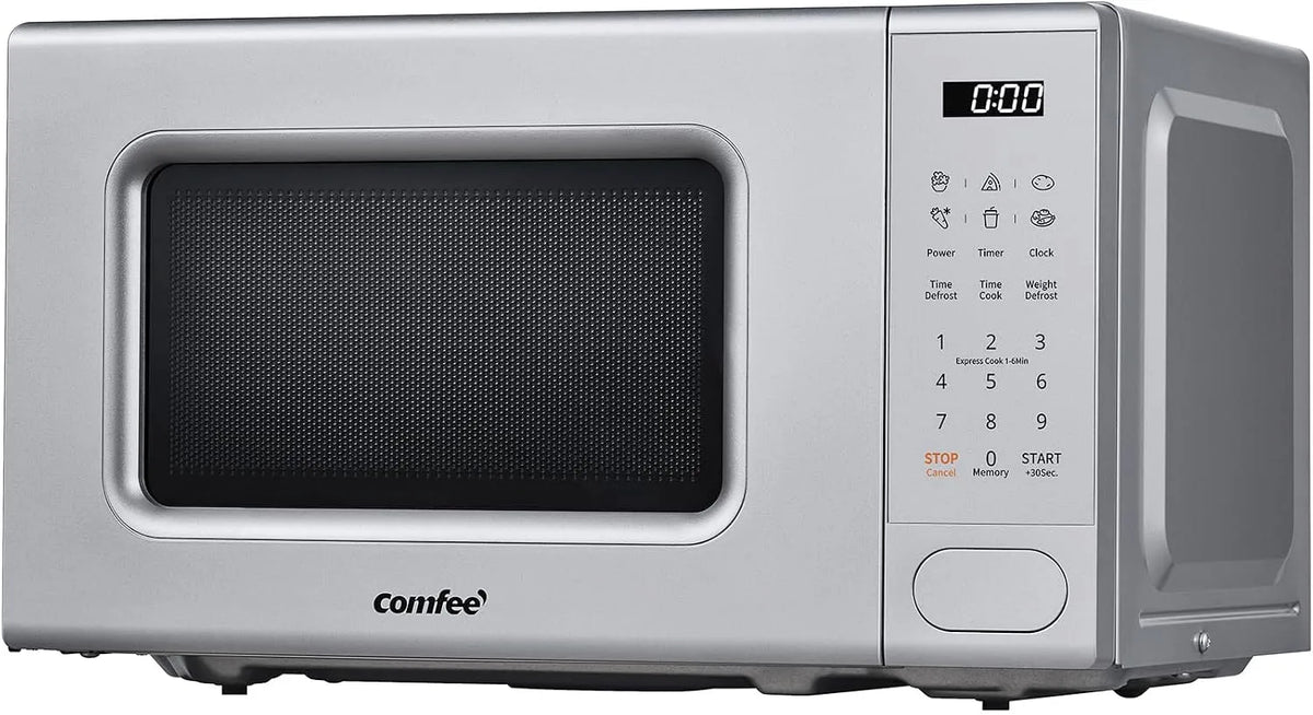 Comfee CM-E202CC, Solo-mikrobølgeovne, 'Digital Mikrobølgeovn, 700 W, 20 l, 6 forudindstillede menuer, Express Cook, 11, Grå