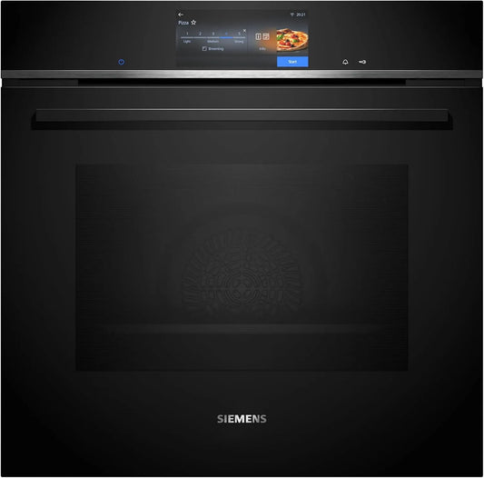 Siemens iQ700 HB778G9B1, Ovne, Smarter Build- in Bagning Oven 60 x 60 cm rustfrit stål, Sølv, 60 x 60 cm, 778G