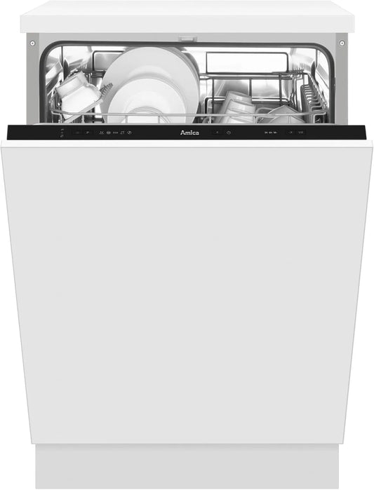Amica, Opvaskemaskiner, 60 cm, building- i opvaskemaskine 60cm 12 fuldt integreret EGSPV 597 910, Sølv, 870 mm, 5 × 59, 8 × 57 cm