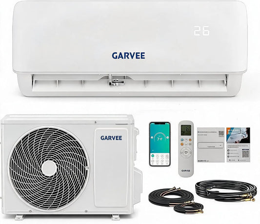 GarveeTech, Split-klimaanlæg, 12000 BTU Split Inverter System 3, 5 kW Køling og opvarmning, Grå, 12000 BTU, 3, 5 kW
