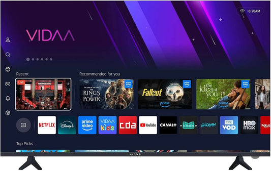 Kiano DVB-T2/S2/C DVB-T2, TV'er, Elegance 43 tommer Smart TV - 4K UHD DLED TV med VIDAA OS, WiFi, Triple Tuner ( /, Sort, 4K, 43 inch, 109 cm