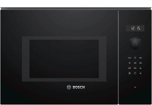 Bosch BEL554MB0, Solo-mikrobølgeovne, 5cm serie 6 bygget i mikroovn, 38 x 59 cm, 900 W, drejelig 31, 5 cm, dørstop til, Sort / sølv